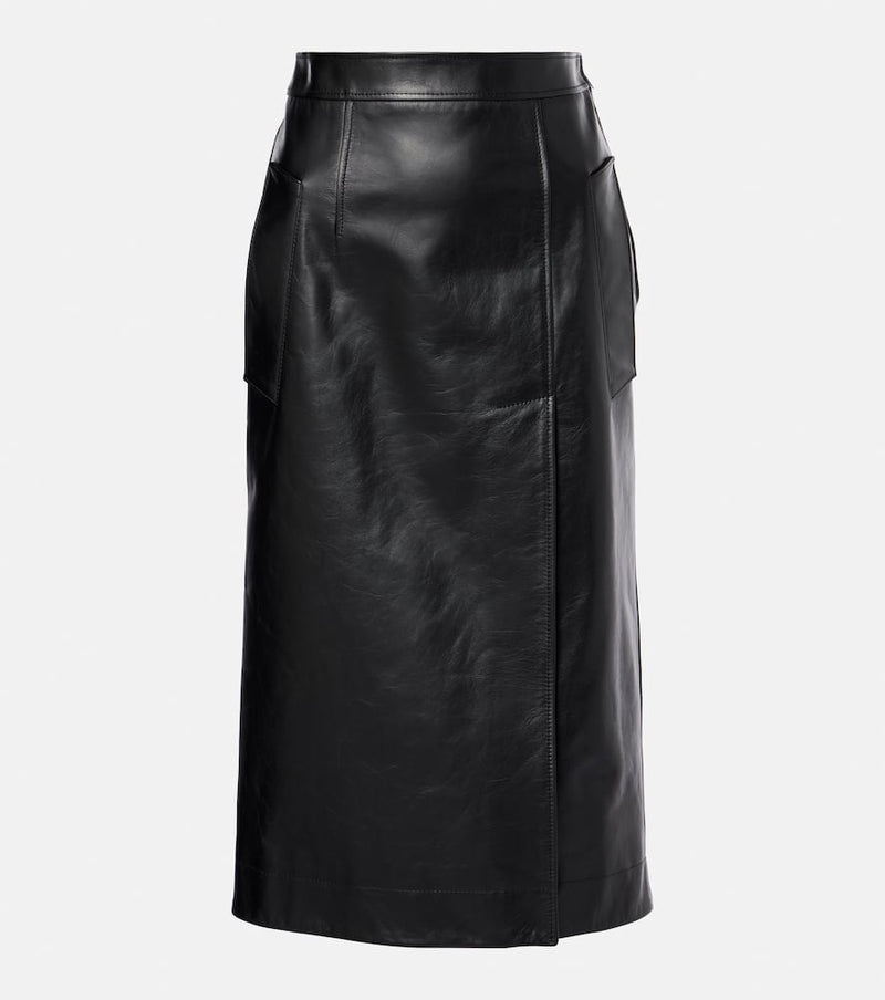 Alexander McQueen Leather pencil skirt