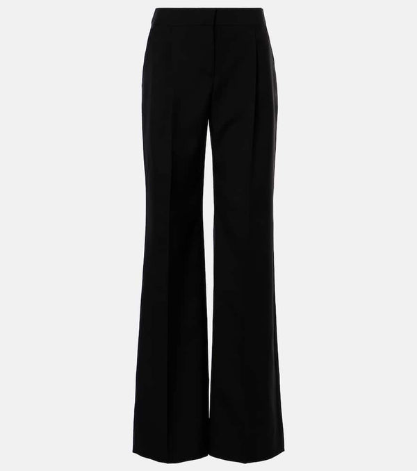 McQueen High-rise wool wide-leg pants