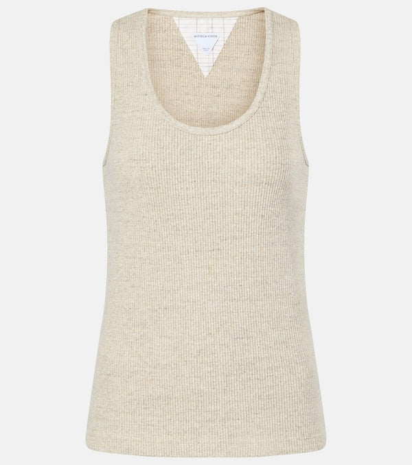 Bottega Veneta Ribbed-knit cotton jersey tank top