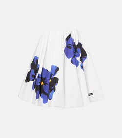 Miu Miu Floral cotton midi skirt