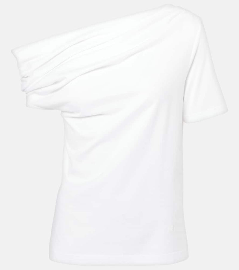 Givenchy Draped one-shoulder cotton T-shirt | LYBSTORE