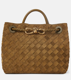 Bottega Veneta Andiamo Intrecciato Small suede tote bag