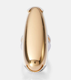 Bottega Veneta Ellipse Large 18k gold-plated sterling silver ring