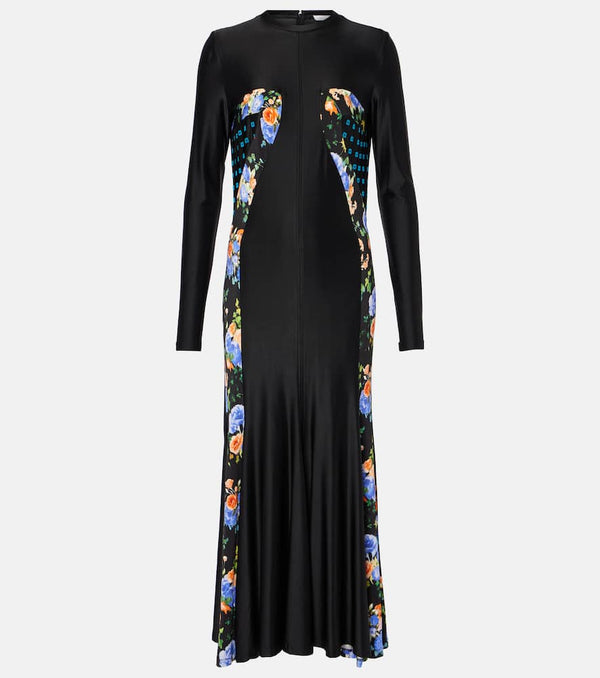 Rabanne Floral jersey maxi dress