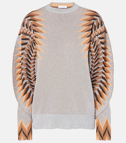 Rabanne Lamé jacquard sweater