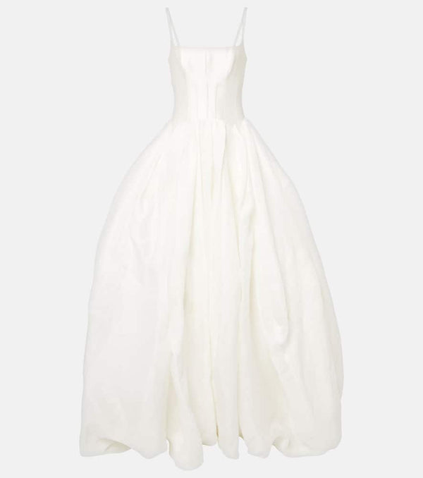 Danielle Frankel Bridal Leighton appliqué twill and organza gown