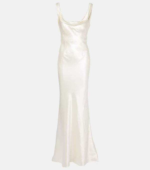 Danielle Frankel Bridal Chiara draped silk and wool gown