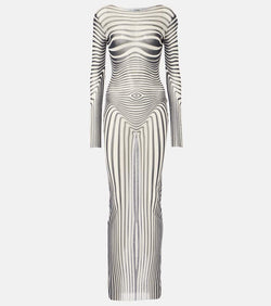 Jean Paul Gaultier The Navy Blue Body Morphing midi dress