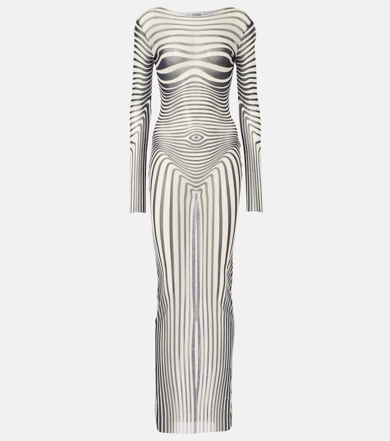 Jean Paul Gaultier The Navy Blue Body Morphing midi dress