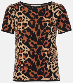 Blumarine Shoert leopard-print top