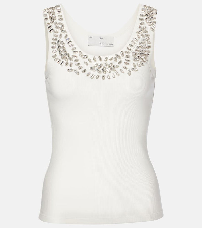 Xu Zhi Laurel embellished tank top