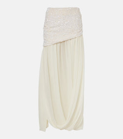 Xu Zhi Sequined layered maxi skirt