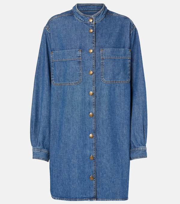 Frame Double Pocket denim shirt dress