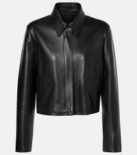 Nour Hammour Bleeker cropped leather jacket