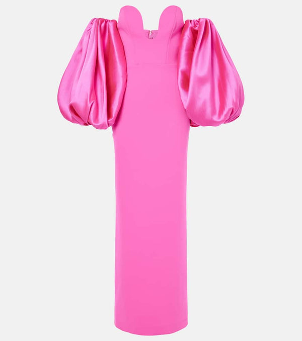 Solace London Karina satin-trimmed maxi dress