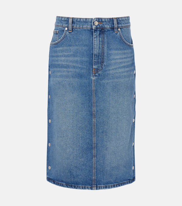 Stella McCartney Mid-rise denim pencil skirt