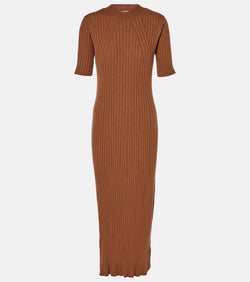 Varley Maeve ribbed-knit midi dress