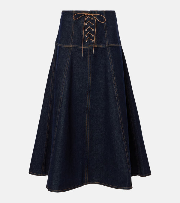 Ulla Johnson Estelle denim midi skirt