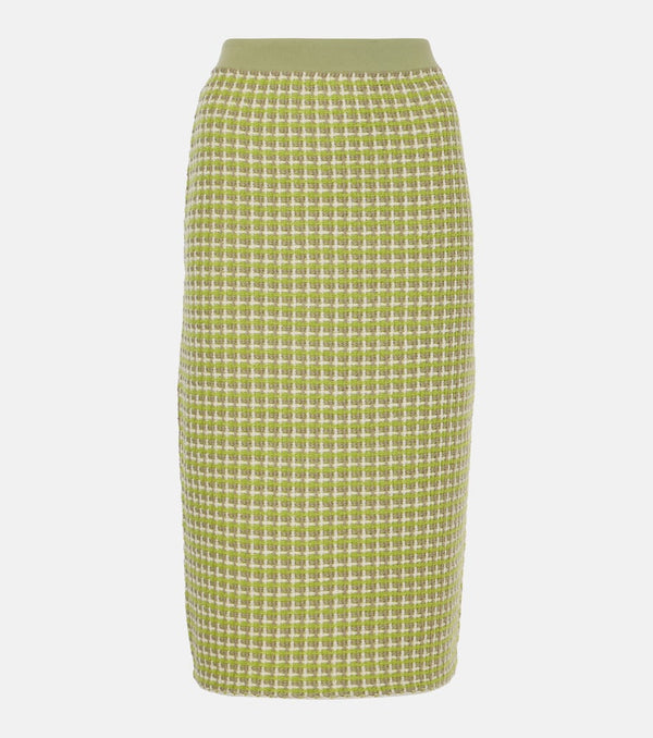 Tory Burch Knitted checked pencil skirt