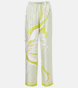 Tory Burch Floral silk wide-leg pants