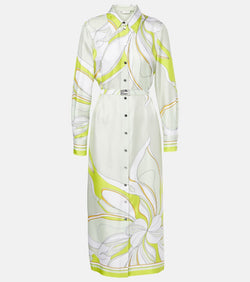 Tory Burch Printed silk twill shirt dress