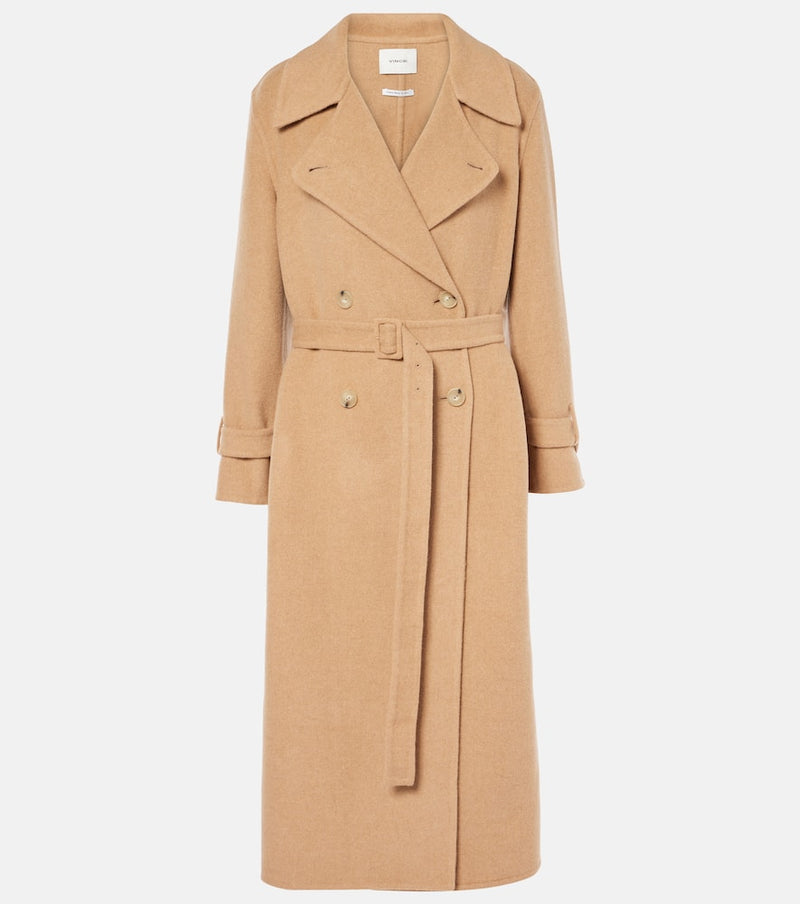 Vince Belted double-breasted wool-blend coat