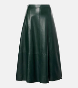 Vince Leather midi skirt