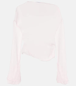 JW Anderson Asymmetric sheer draped blouse