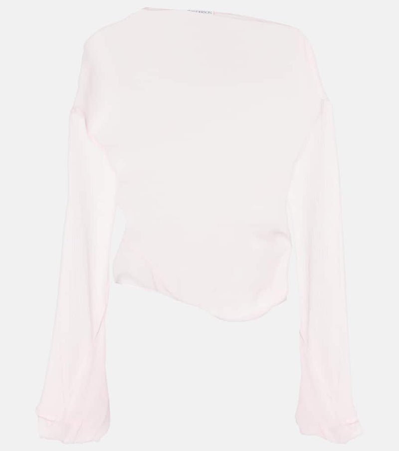 JW Anderson Asymmetric sheer draped blouse