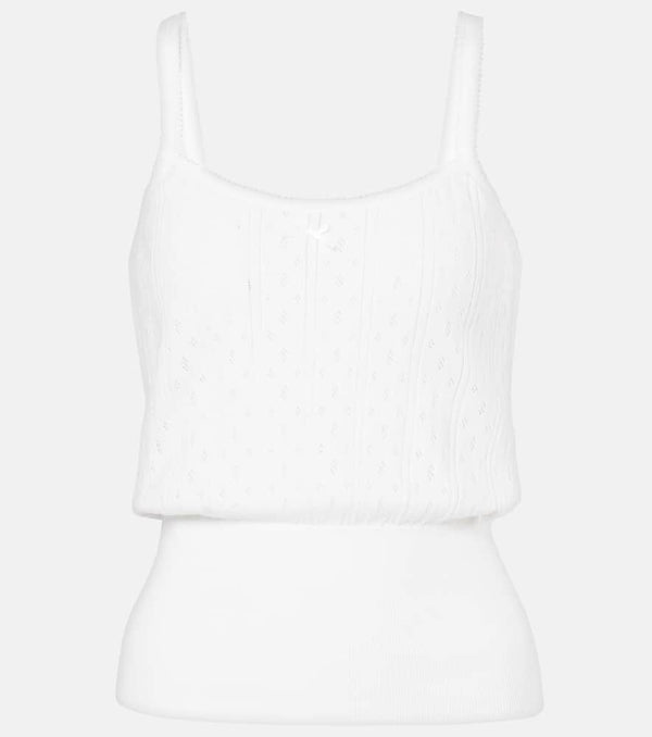 JW Anderson Pointelle cotton and cashmere camisole