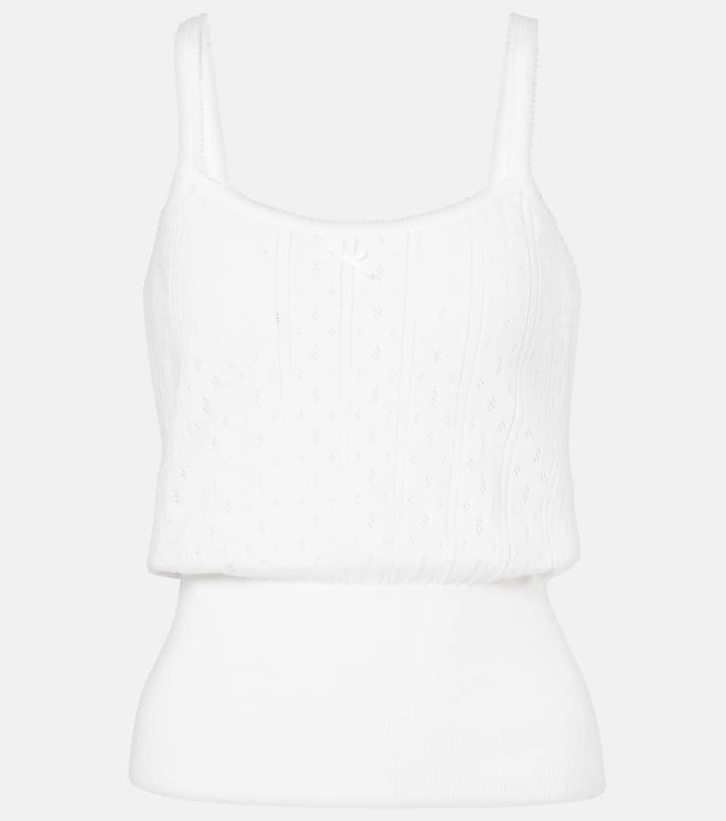 JW Anderson Pointelle cotton and cashmere camisole