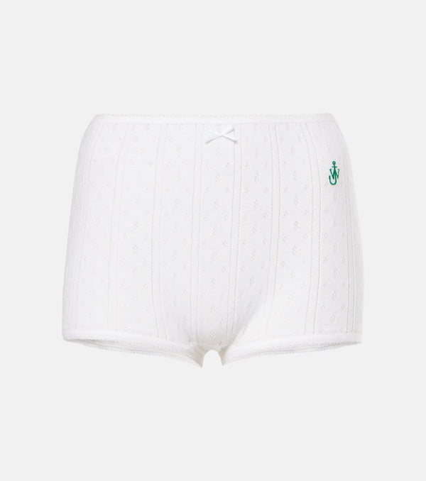 JW Anderson Pointelle cotton and cashmere shorts