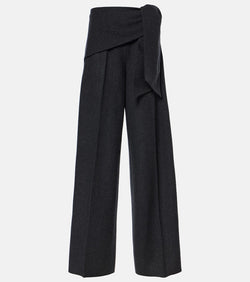 Max Mara Arsenio high-rise wool felt wide-leg pants