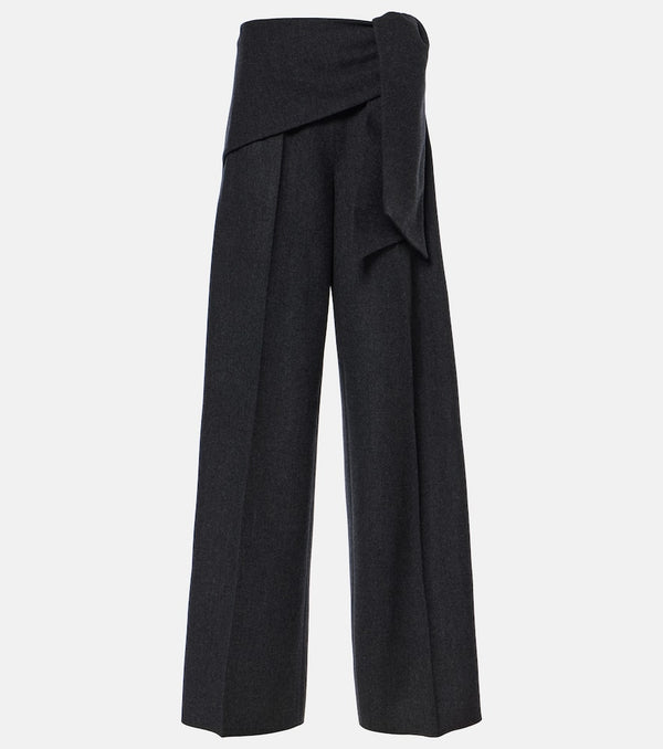 Max Mara Arsenio high-rise wool felt wide-leg pants