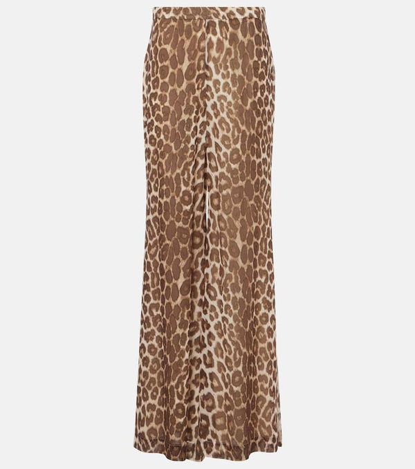 Zimmermann Leopard-print flared pants