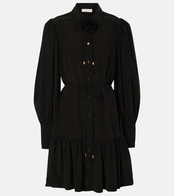 Zimmermann Belted ruffled shirt dress