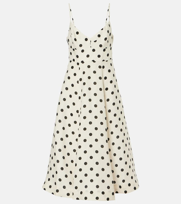 Zimmermann Polka-dot linen midi dress