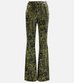 Diane von Furstenberg Ruthette printed velvet flared pants