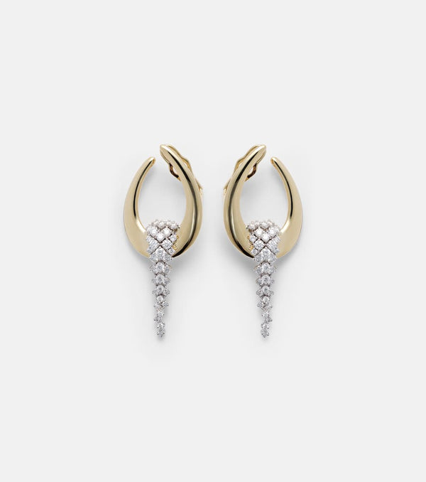 Yeprem Golden Strada 18kt gold earrings with diamonds