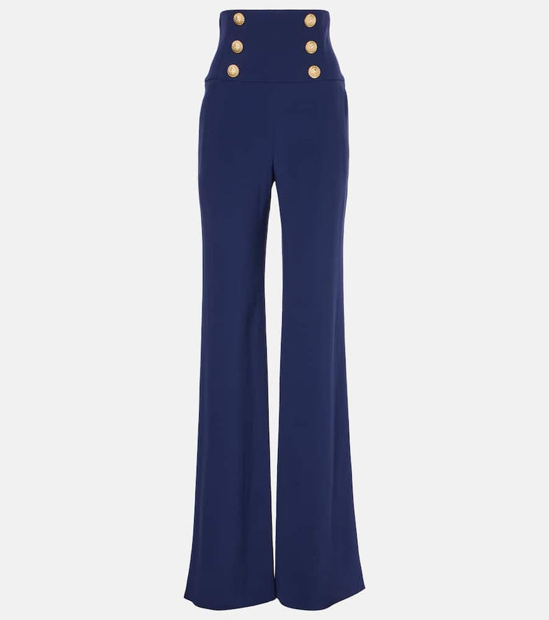 Balmain High-rise wide-leg jeans