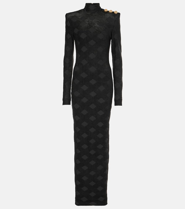 Balmain Checked bouclé gown | LYBSTORE