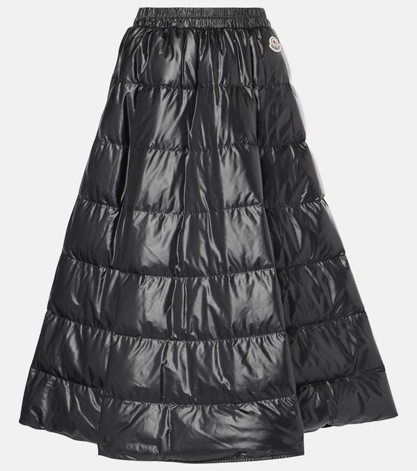 Moncler Quilted down midi skirt