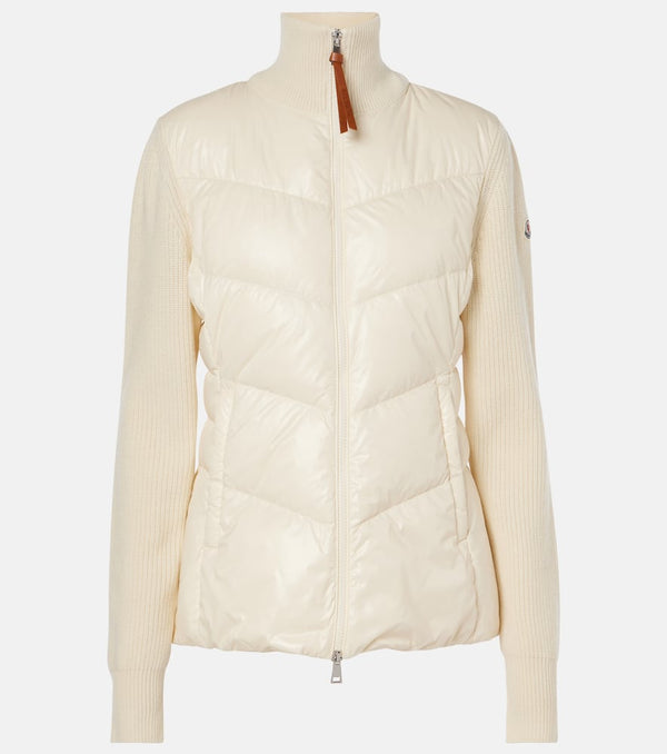 Moncler Down-paneled wool cardigan