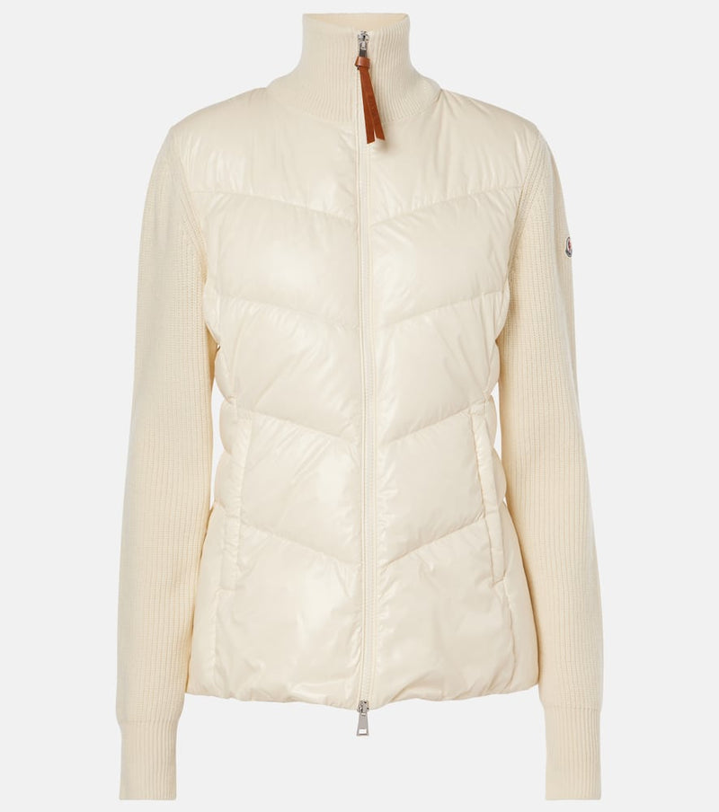 Moncler Down-paneled wool cardigan