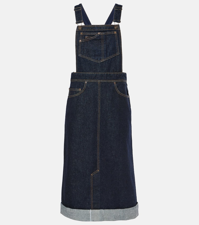 Victoria Beckham Convertible denim midi skirt