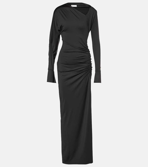 Victoria Beckham Ruched asymmetric gown | LYBSTORE