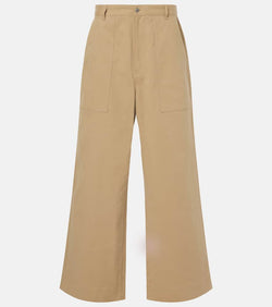 Moncler High-rise gabardine wide-leg pants