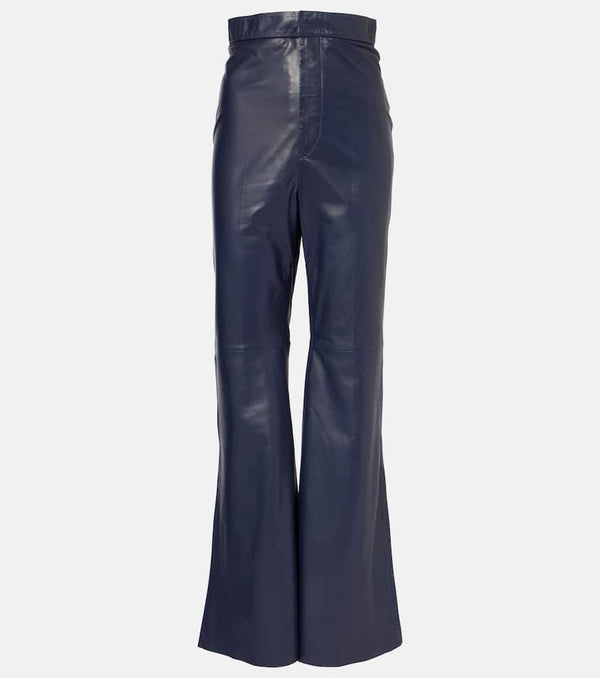 Victoria Beckham High-rise leather flared pants