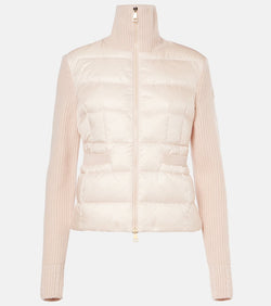 Moncler Down-paneled zip-up cardigan