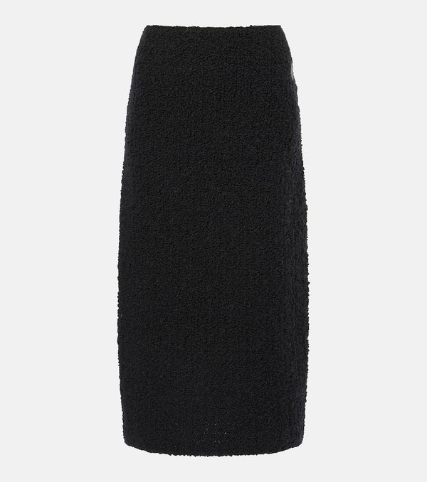 Moncler Wool-blend bouclé midi skirt